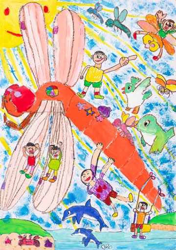 小学2年生の部 入賞作品：トンボ絵画コンクール